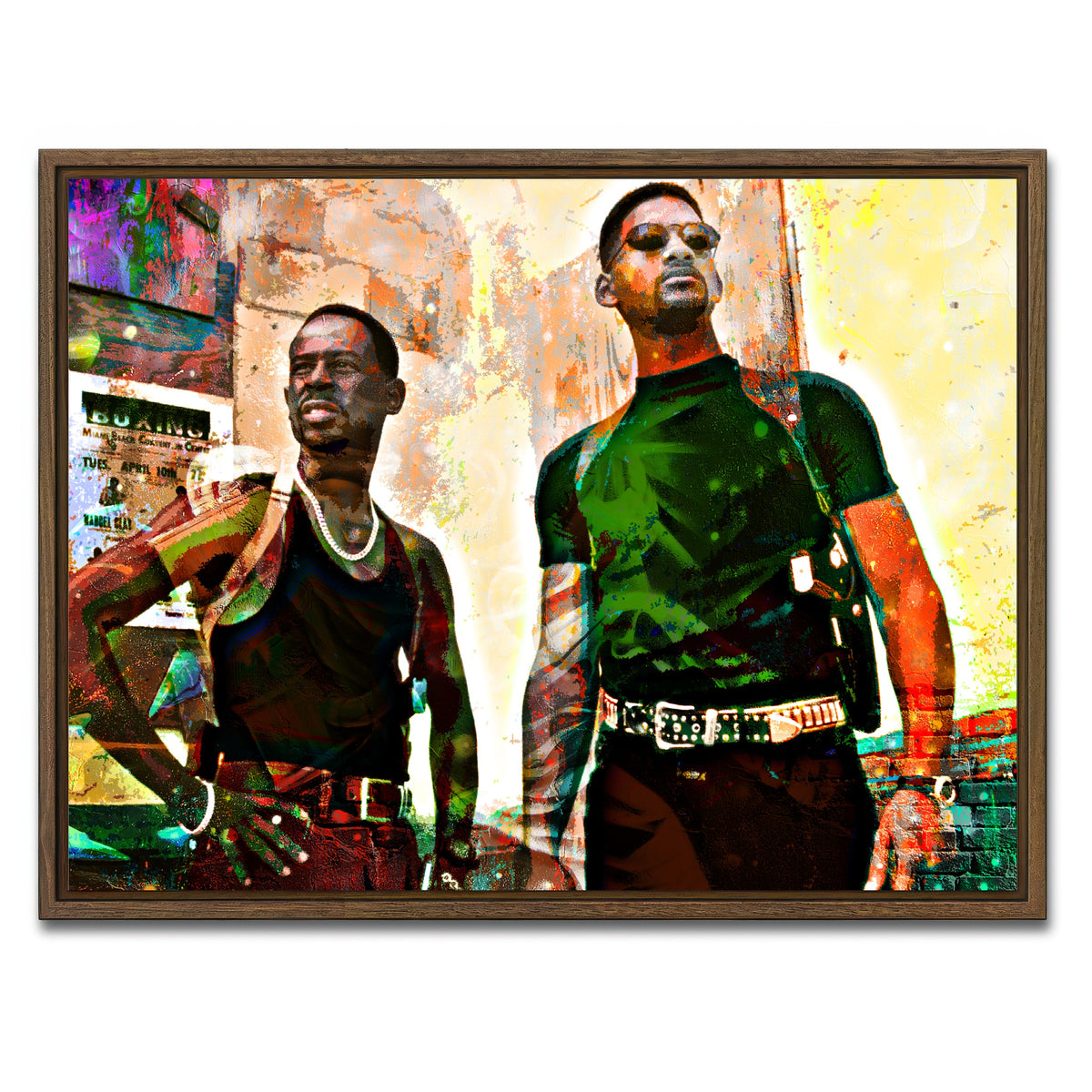 AUTO-MOCKUP WHITE | Bad Boys | 1 Piece | Walnut Framed Canvas | group=4x3