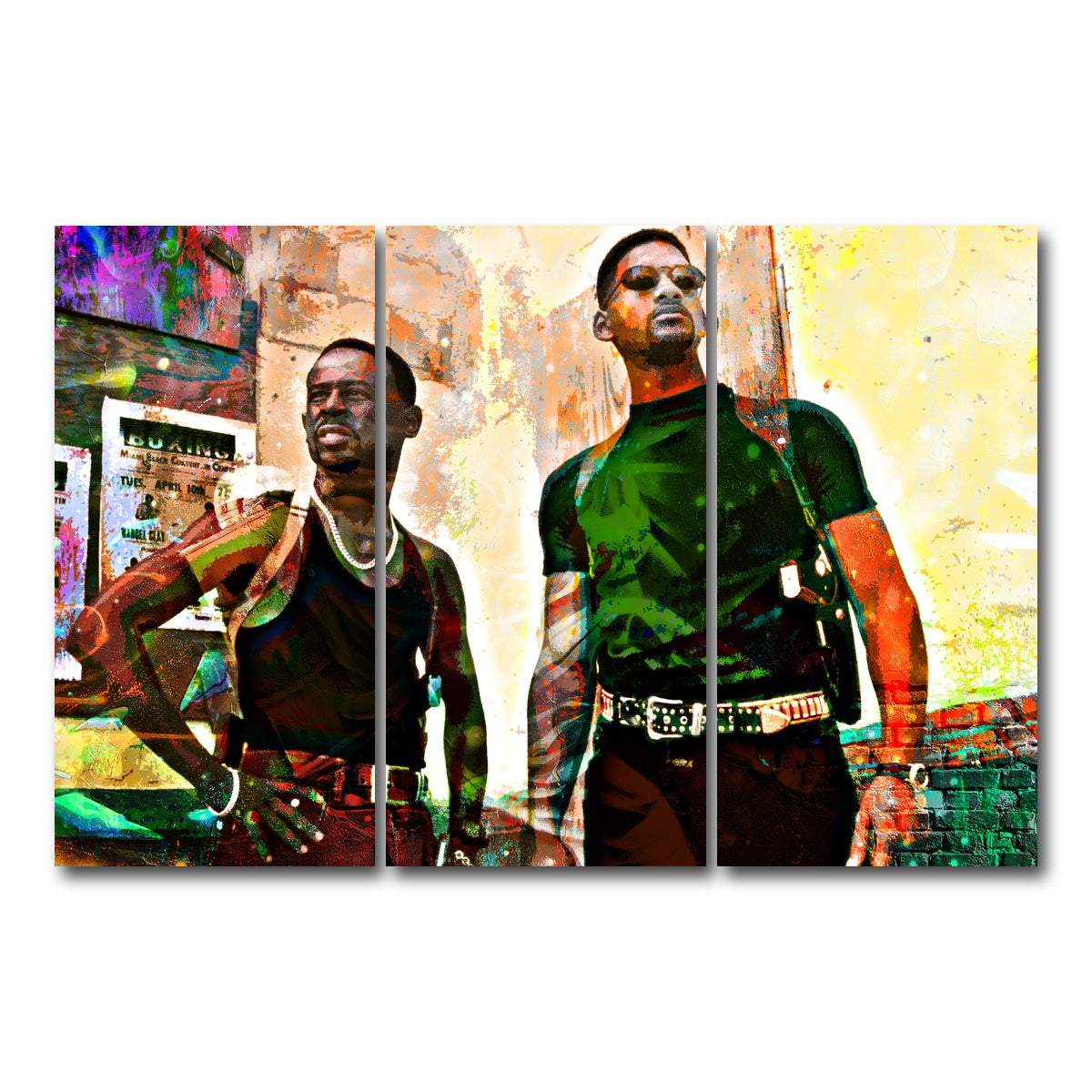 AUTO-MOCKUP WHITE | Bad Boys | 3 Piece | Gallery Wrap Canvas | group=12x24