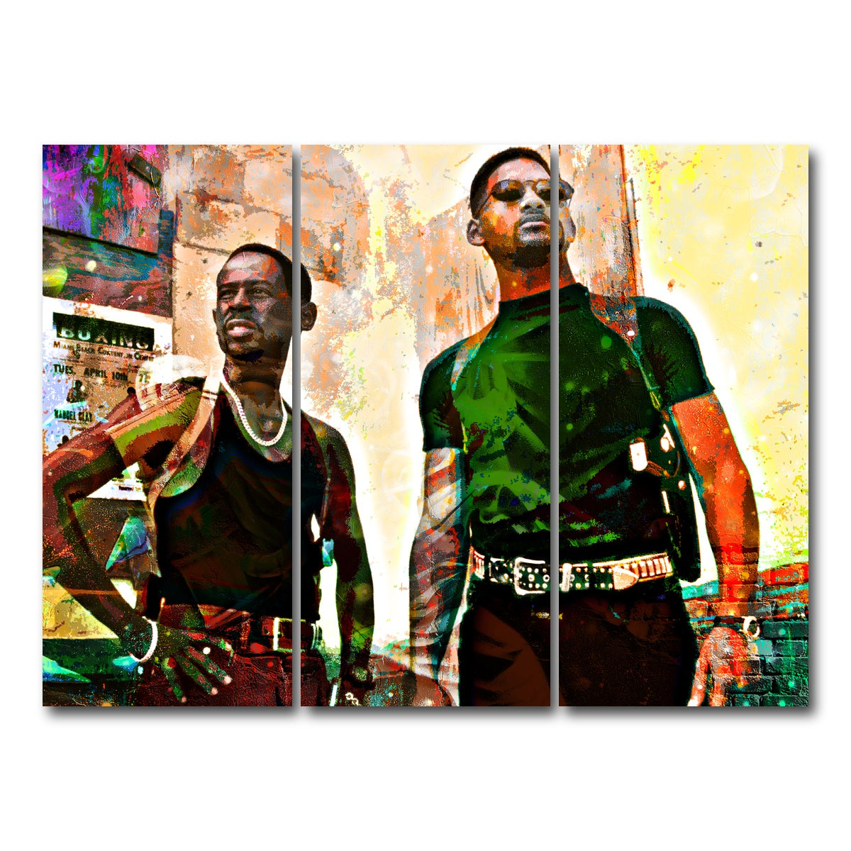 AUTO-MOCKUP WHITE | Bad Boys | 3 Piece | Gallery Wrap Canvas | group=8x18