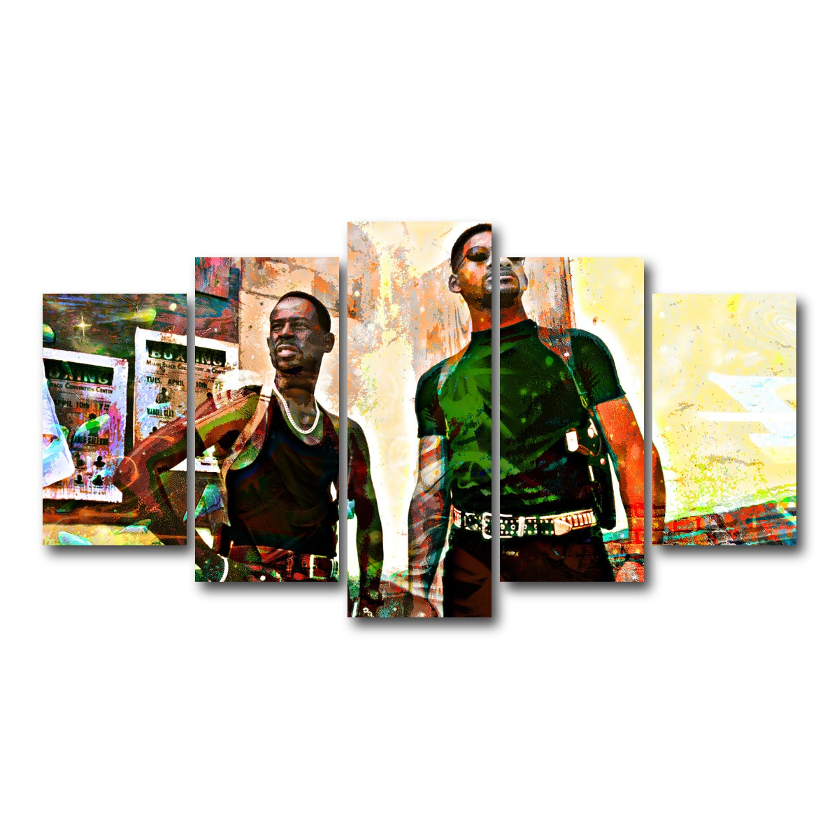 AUTO-MOCKUP WHITE | Bad Boys | 5 Piece | Gallery Wrap Canvas | group=5_normal