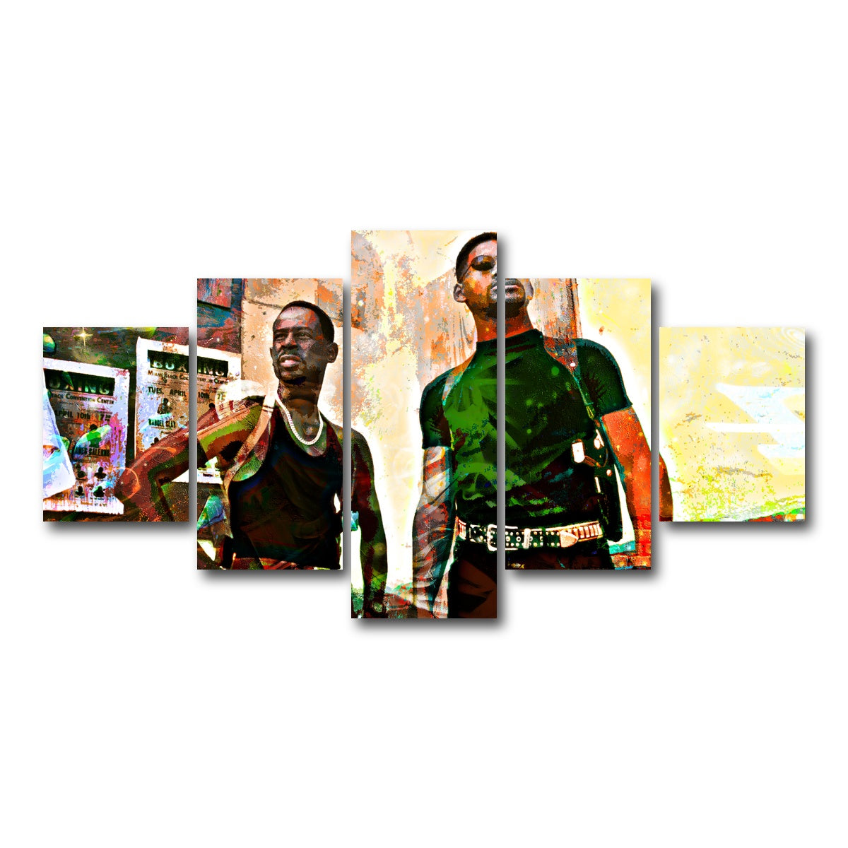 AUTO-MOCKUP WHITE | Bad Boys | 5 Piece | Gallery Wrap Canvas | group=5_short