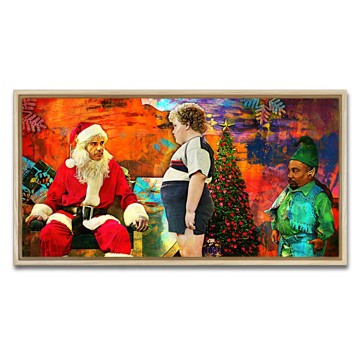 AUTO-MOCKUP WHITE | Bad Santa | 1 Piece | Natural Framed Canvas | group=2x1