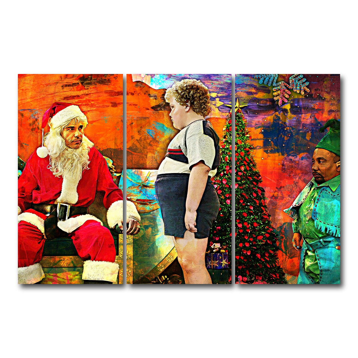 AUTO-MOCKUP WHITE | Bad Santa | 3 Piece | Gallery Wrap Canvas | group=12x24
