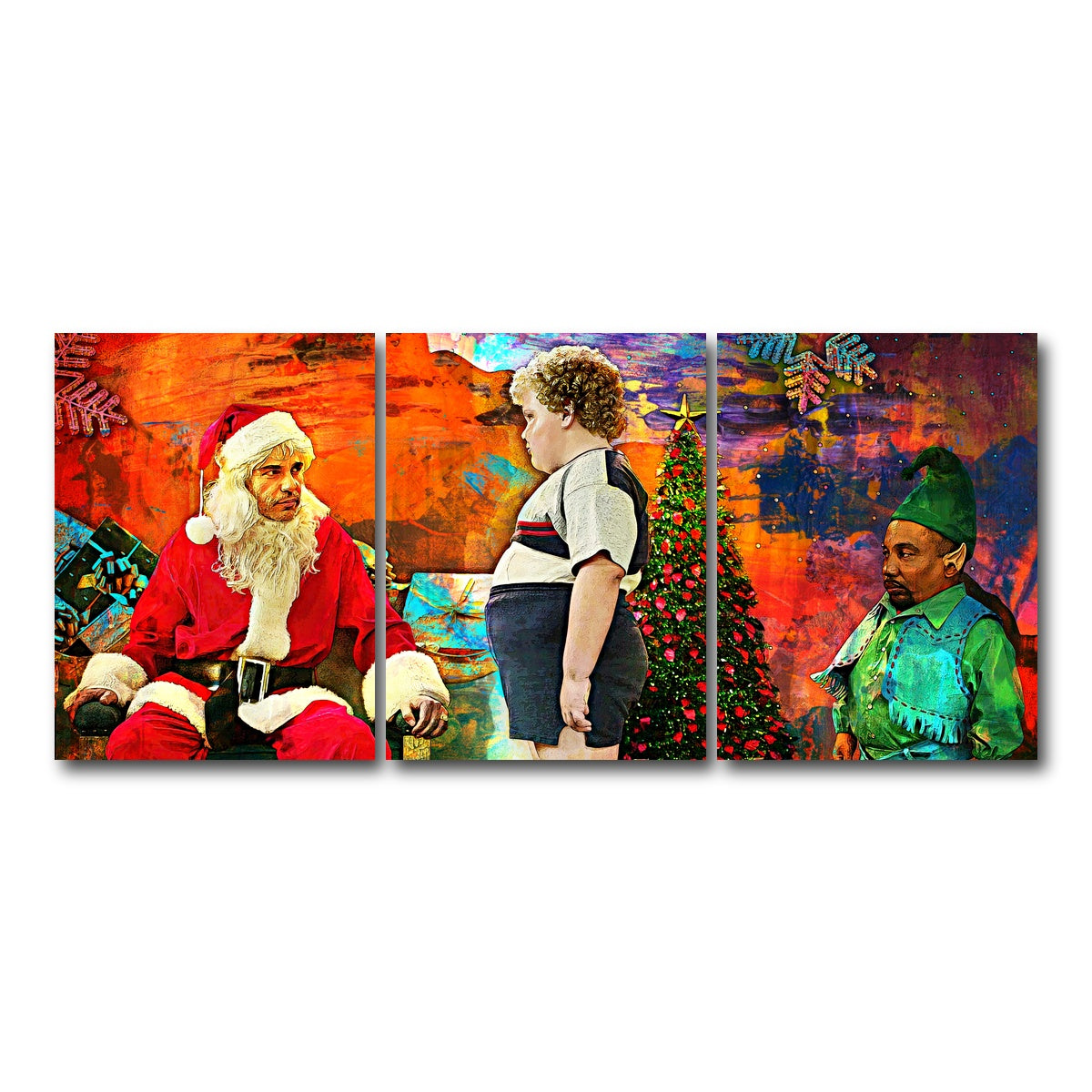 AUTO-MOCKUP WHITE | Bad Santa | 3 Piece | Gallery Wrap Canvas | group=18x24