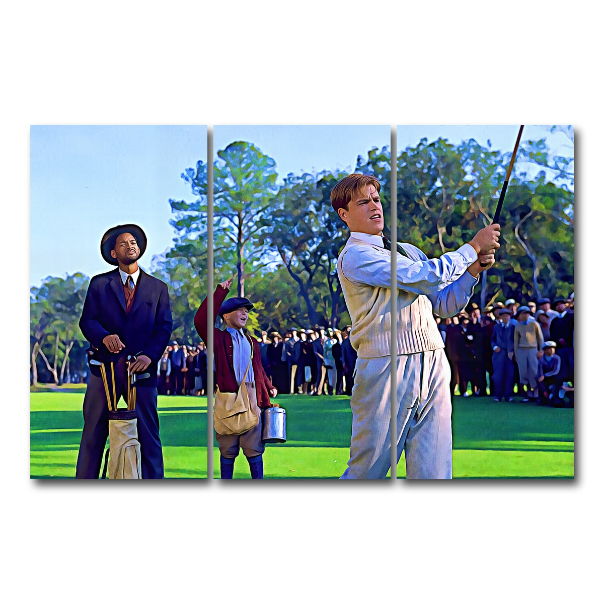 AUTO-MOCKUP WHITE | Bagger Vance Painted | 3 Piece | Gallery Wrap Canvas | group=12x24