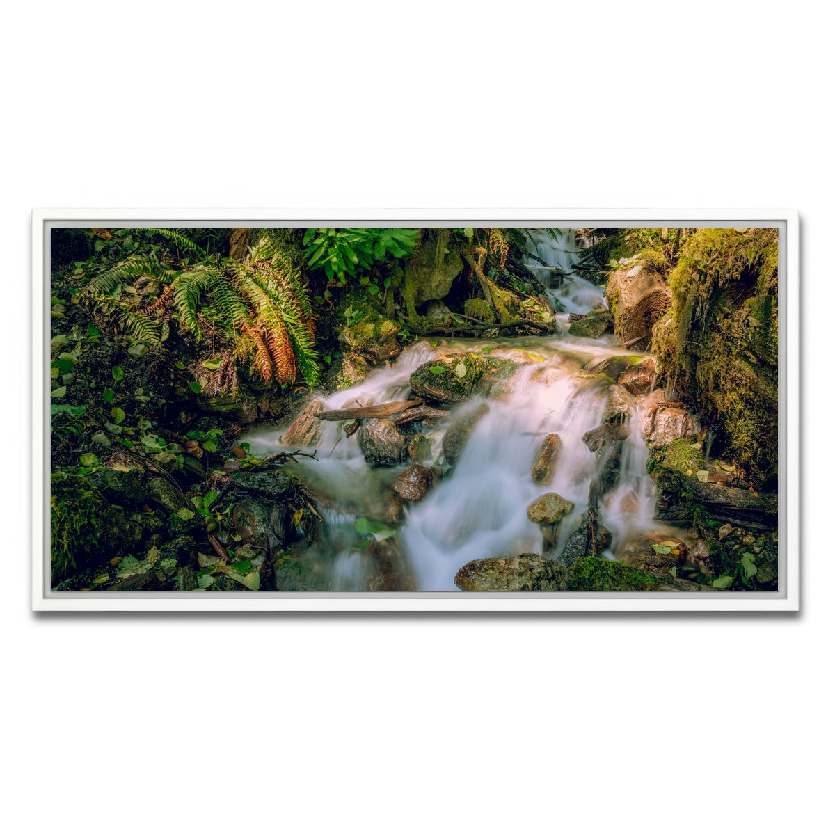 AUTO-MOCKUP WHITE | Baker Waterfall | 1 Piece | White Framed Canvas | group=2x1