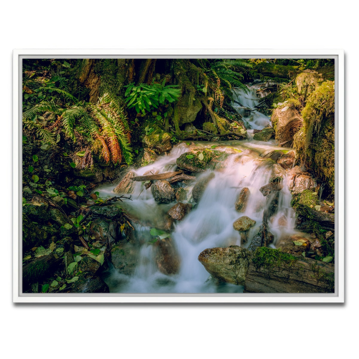 AUTO-MOCKUP WHITE | Baker Waterfall | 1 Piece | White Framed Canvas | group=4x3