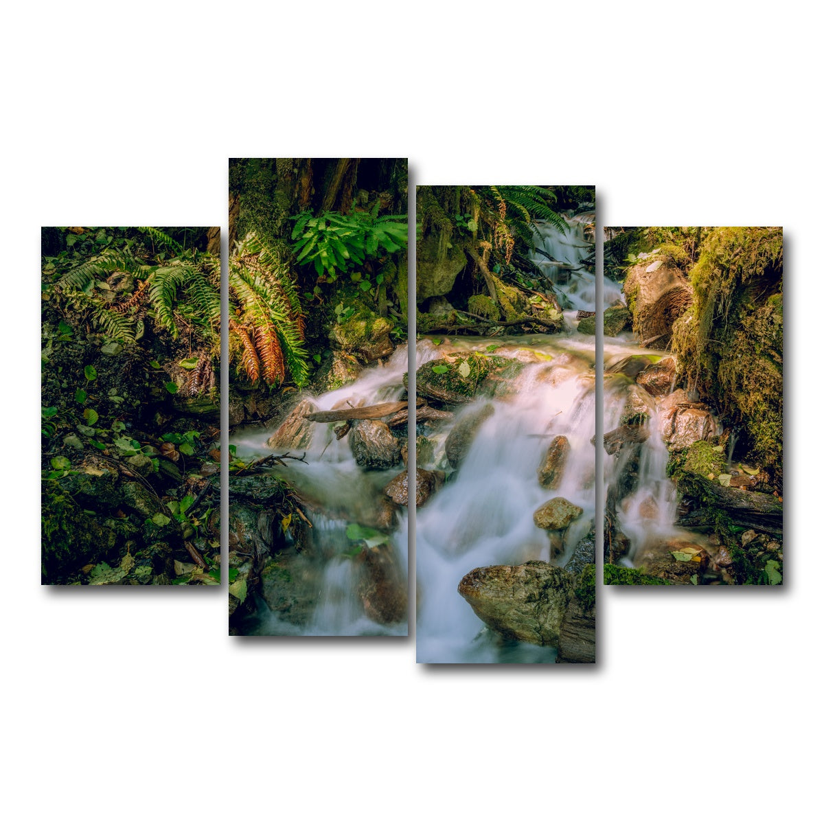 AUTO-MOCKUP WHITE | Baker Waterfall | 4 Piece | Gallery Wrap Canvas | group=4_short