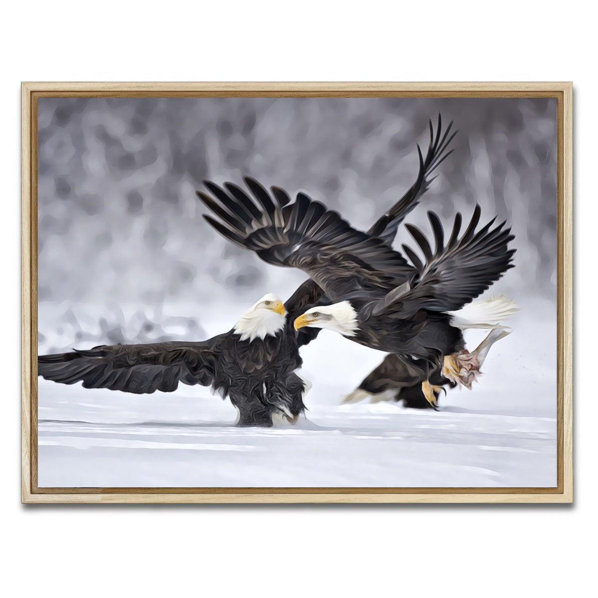AUTO-MOCKUP WHITE | Bald Eagles | 1 Piece | Natural Framed Canvas | group=4x3