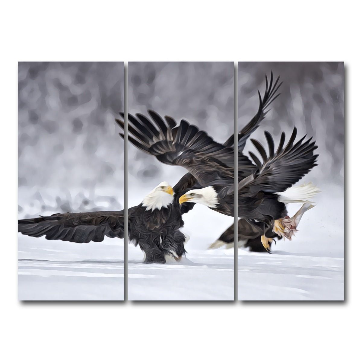 AUTO-MOCKUP WHITE | Bald Eagles | 3 Piece | Gallery Wrap Canvas | group=8x18