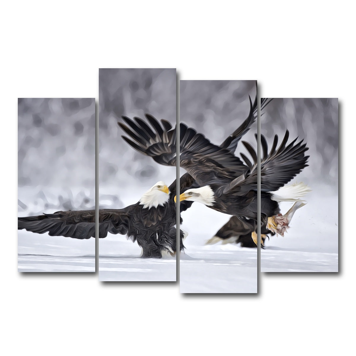 AUTO-MOCKUP WHITE | Bald Eagles | 4 Piece | Gallery Wrap Canvas | group=4_normal