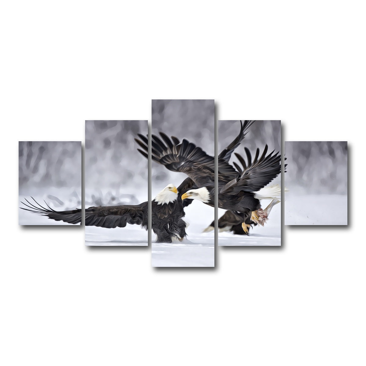 AUTO-MOCKUP WHITE | Bald Eagles | 5 Piece | Gallery Wrap Canvas | group=5_short