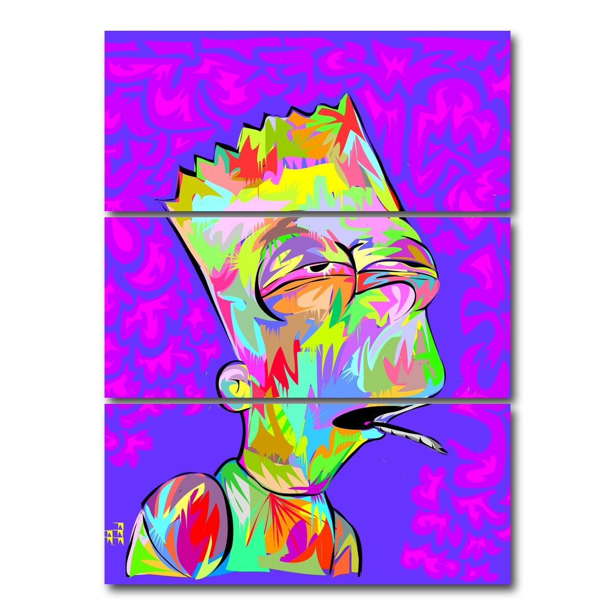 AUTO-MOCKUP WHITE | Bart High | 3 Piece | Gallery Wrap Canvas | group=8x18_stacked