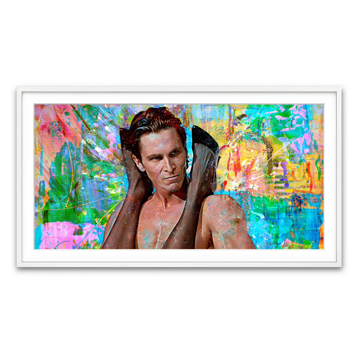 Framed Print 2x1 White