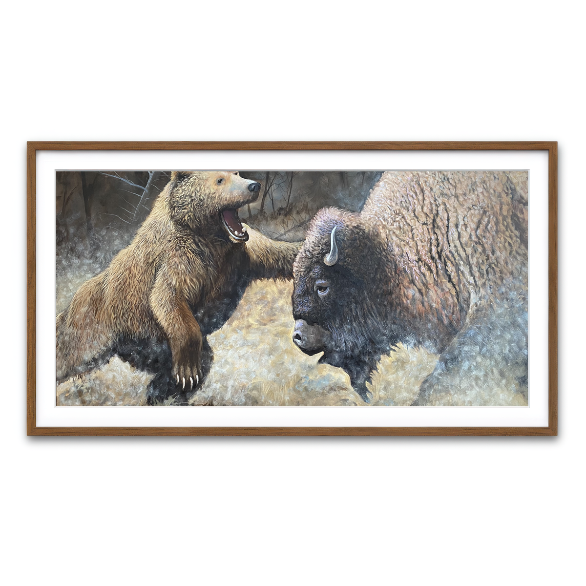 Framed Print 2x1 Walnut