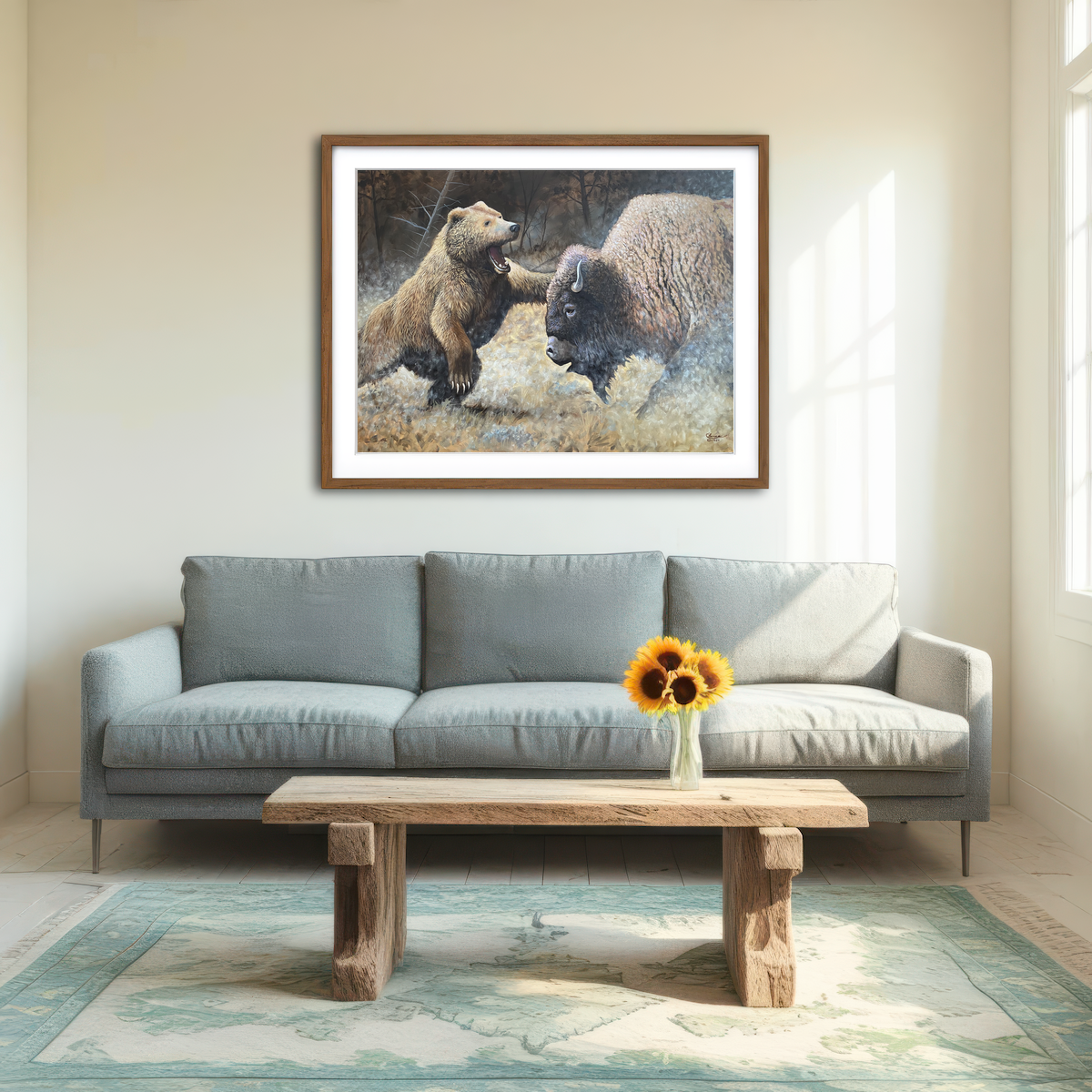 AUTO-MOCKUP ROOM | Bear and Buffalo Wall Art