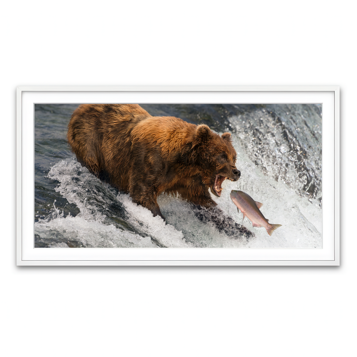 Framed Print 2x1 White