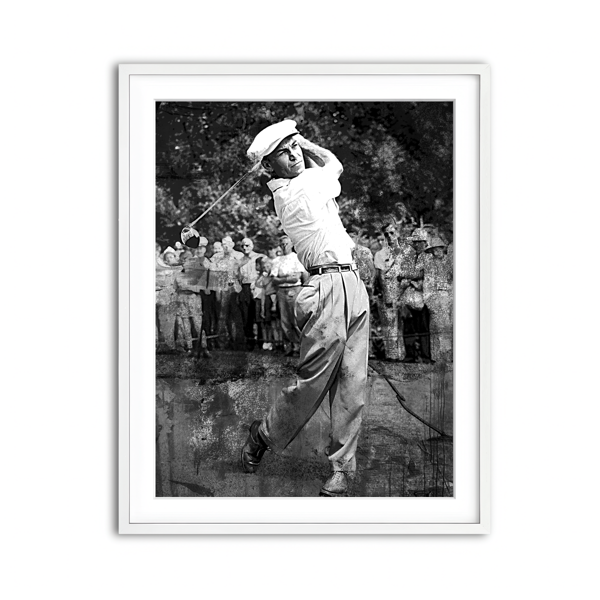 AUTO-MOCKUP WHITE | Ben Hogan Grayscale | 1 Piece | White Framed Print | group=3x4