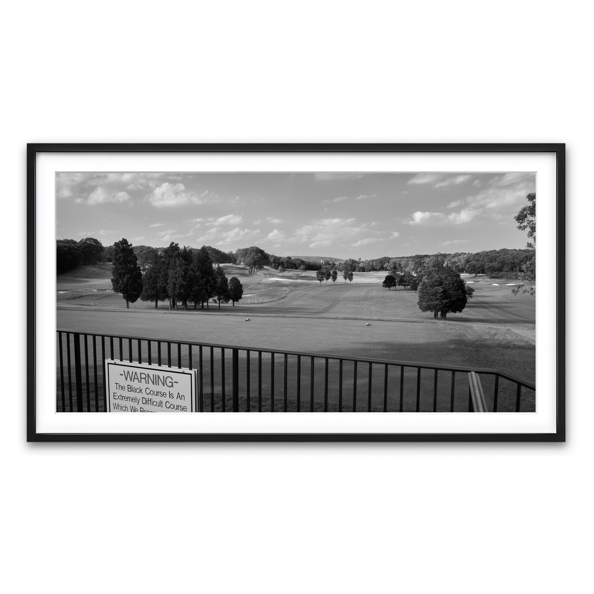 AUTO-MOCKUP WHITE | Bethpage Black Grayscale | 1 Piece | Black Framed Print | group=2x1