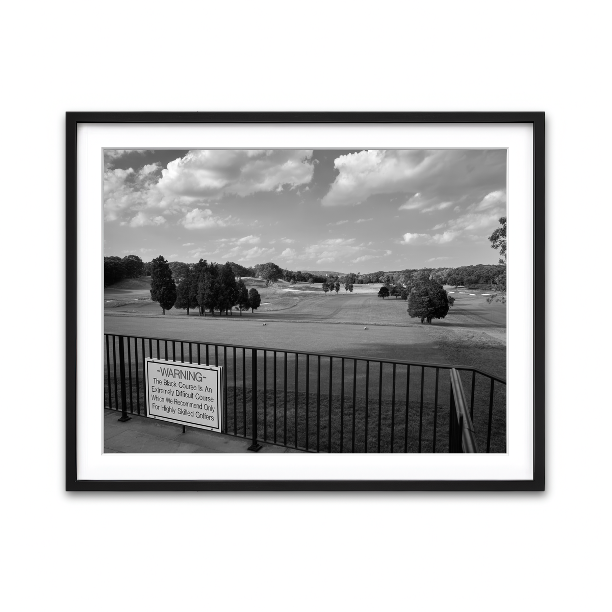 AUTO-MOCKUP WHITE | Bethpage Black Grayscale | 1 Piece | Black Framed Print | group=4x3