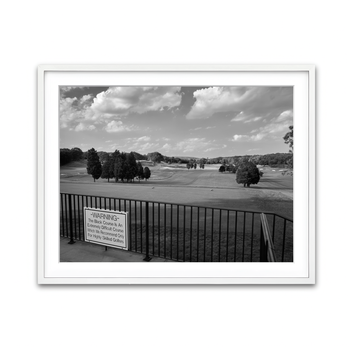 AUTO-MOCKUP WHITE | Bethpage Black Grayscale | 1 Piece | White Framed Print | group=4x3
