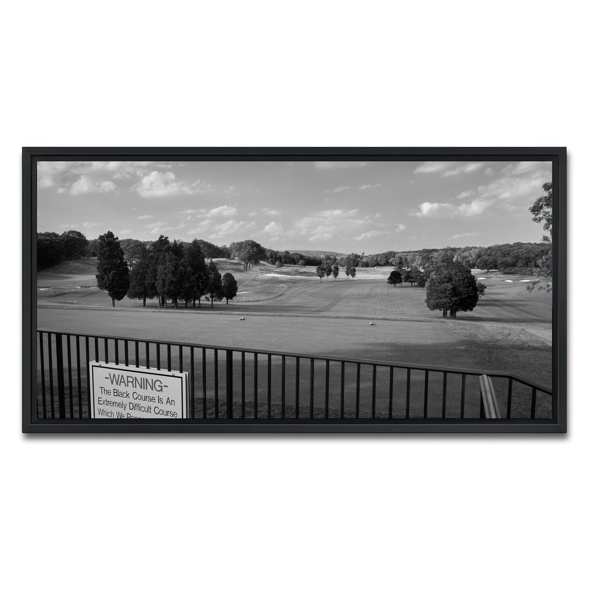 AUTO-MOCKUP WHITE | Bethpage Black Grayscale | 1 Piece | Black Framed Canvas | group=2x1
