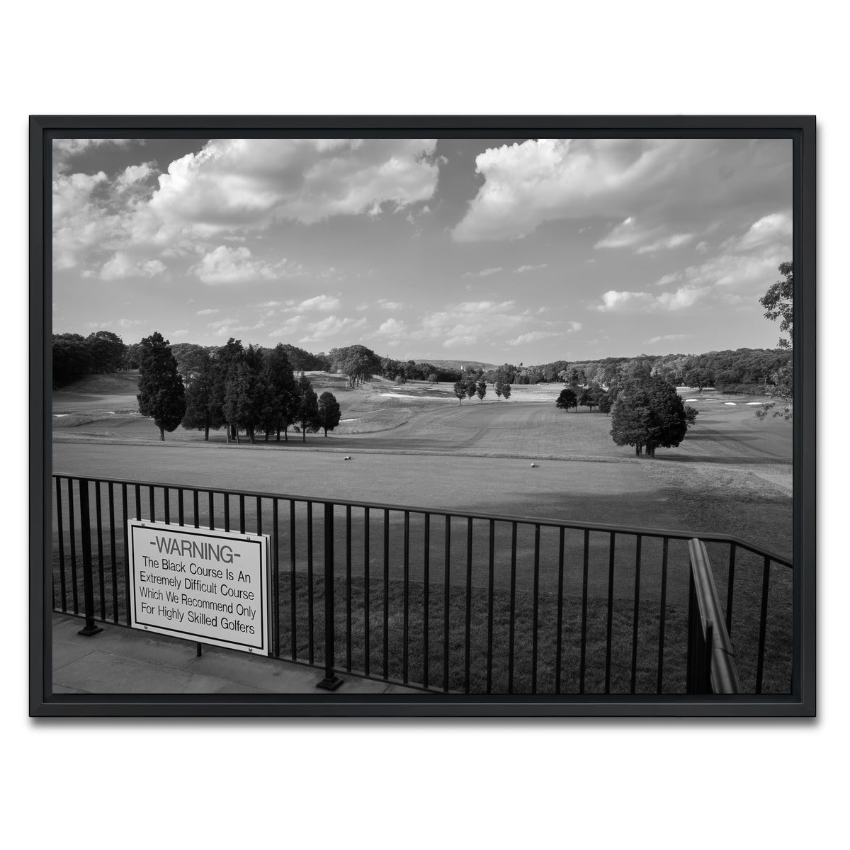 AUTO-MOCKUP WHITE | Bethpage Black Grayscale | 1 Piece | Black Framed Canvas | group=4x3