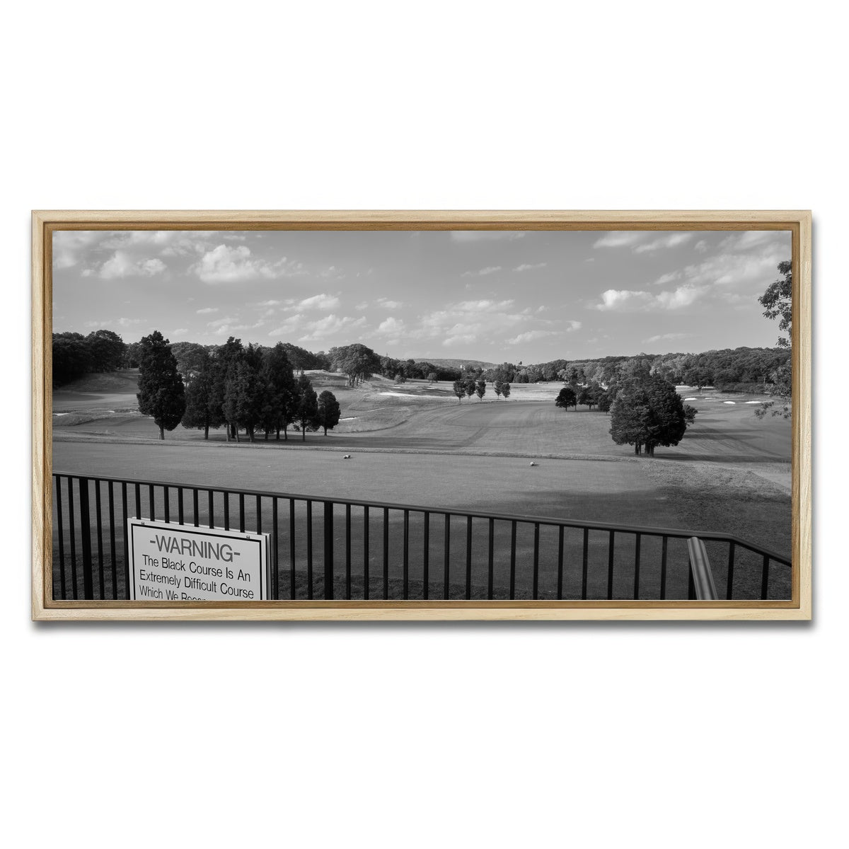 AUTO-MOCKUP WHITE | Bethpage Black Grayscale | 1 Piece | Natural Framed Canvas | group=2x1