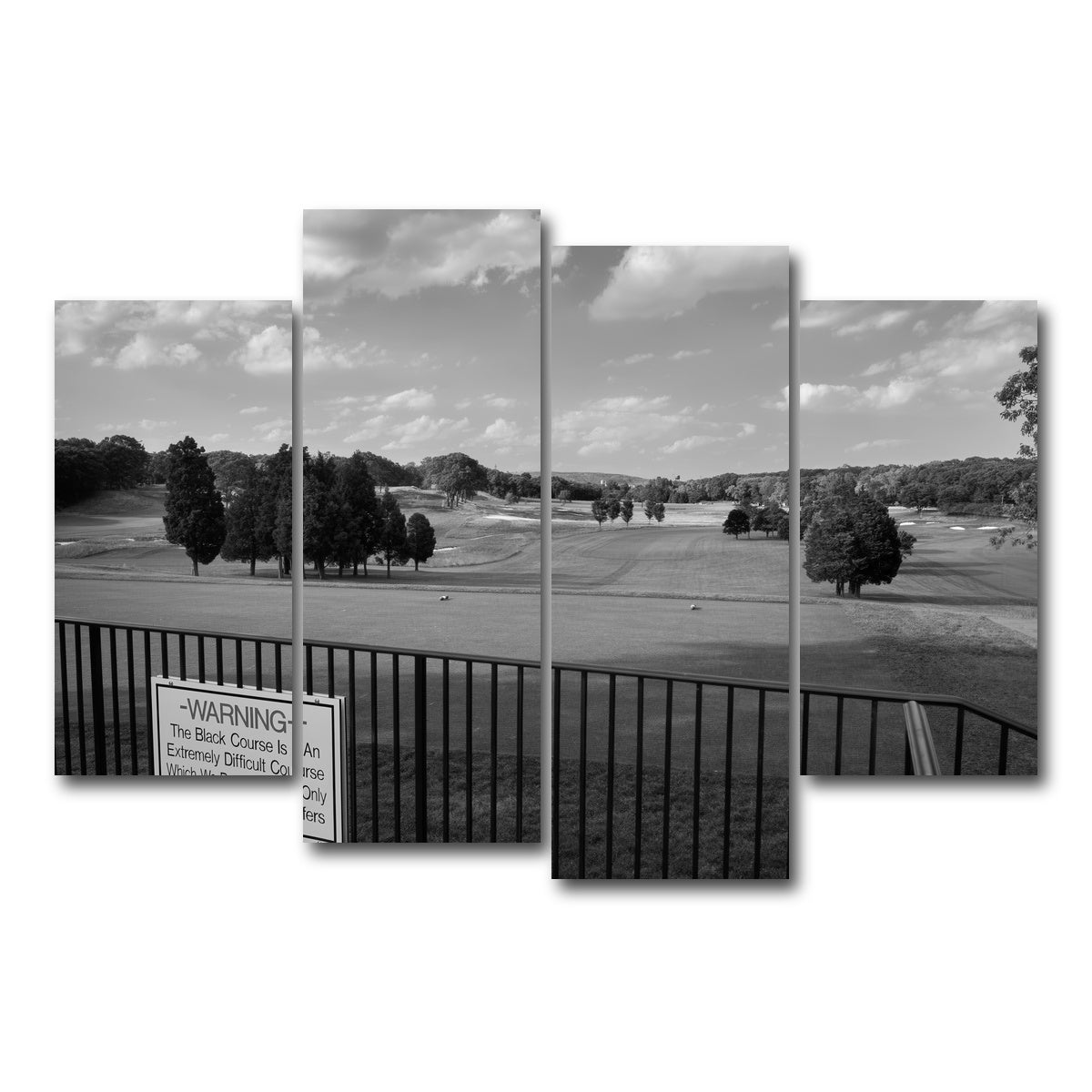 AUTO-MOCKUP WHITE | Bethpage Black Grayscale | 4 Piece | Gallery Wrap Canvas | group=4_short