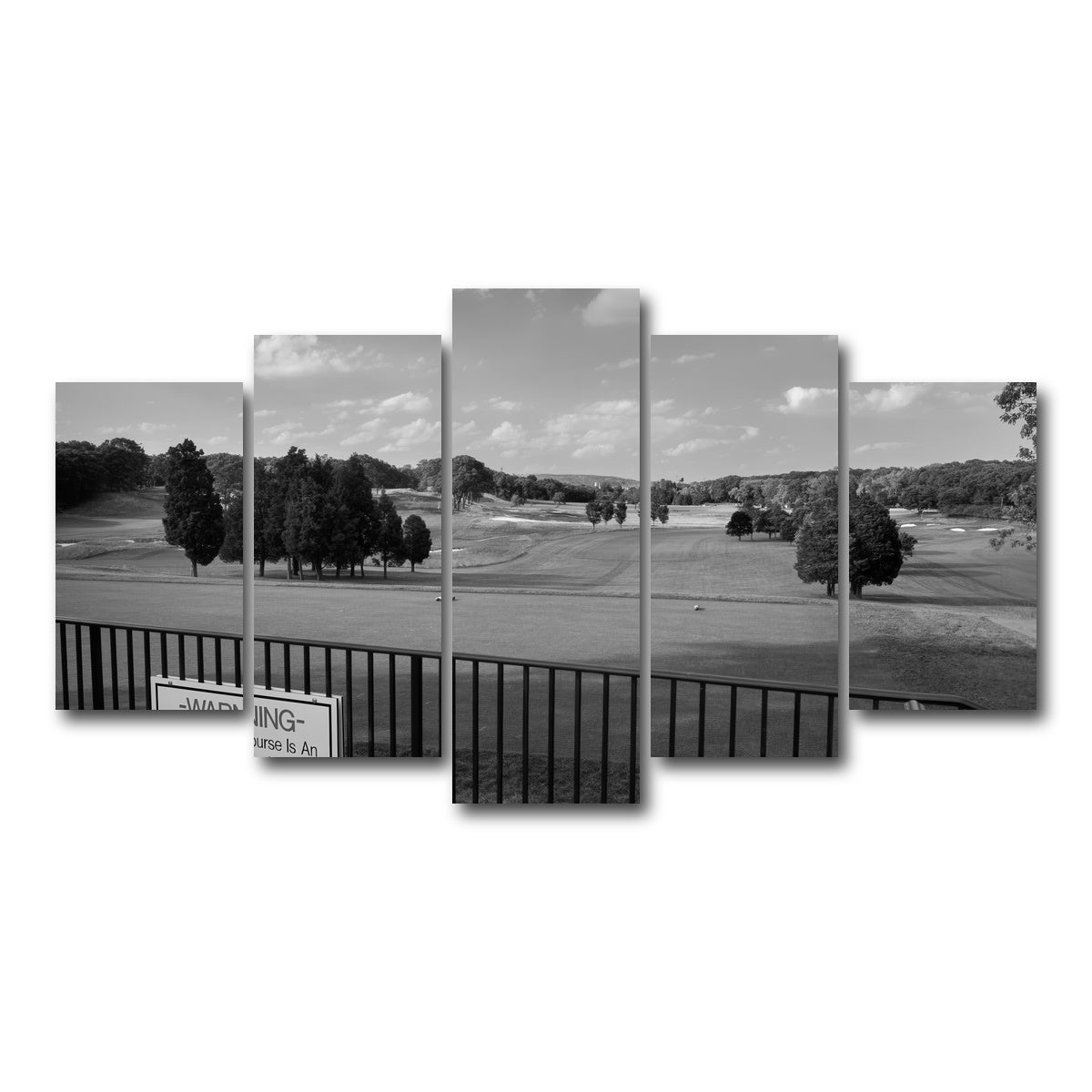 AUTO-MOCKUP WHITE | Bethpage Black Grayscale | 5 Piece | Gallery Wrap Canvas | group=5_normal
