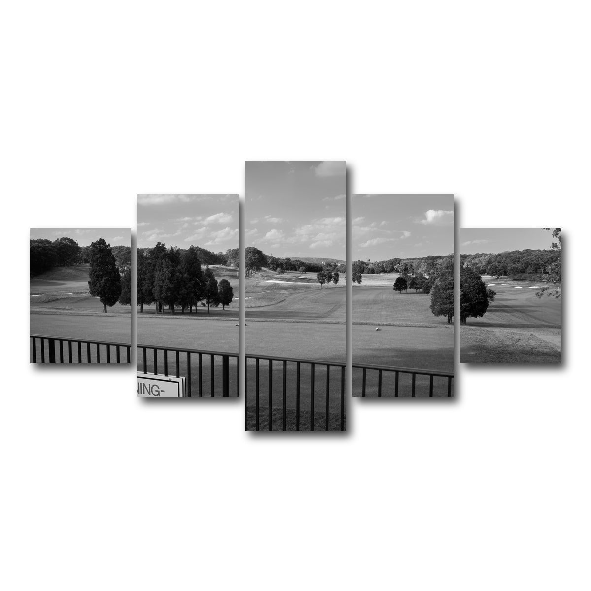 AUTO-MOCKUP WHITE | Bethpage Black Grayscale | 5 Piece | Gallery Wrap Canvas | group=5_short