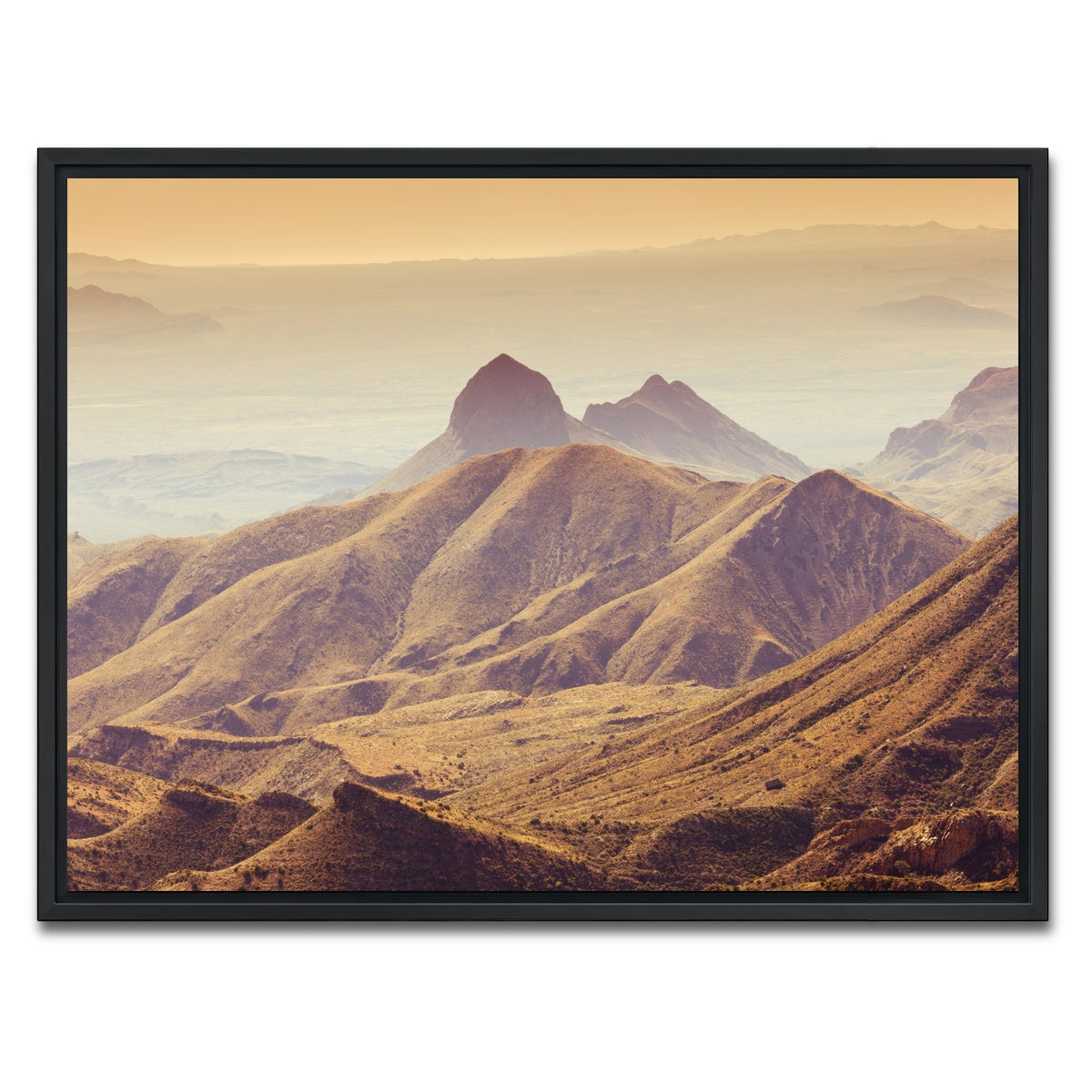 AUTO-MOCKUP WHITE | Big Bend National Park Chisos Mountains | 1 Piece | Black Framed Canvas | group=4x3