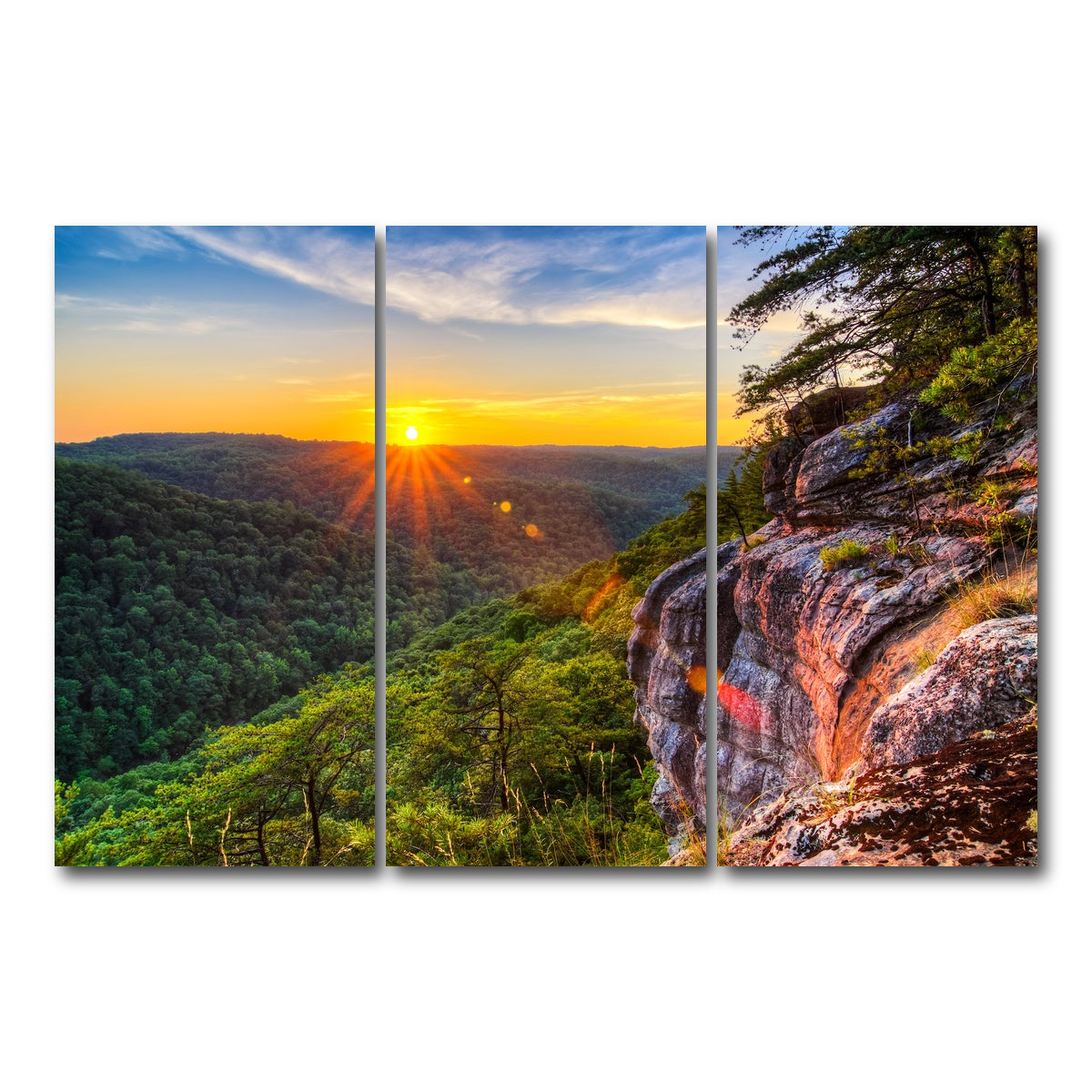 AUTO-MOCKUP WHITE | Big South Fork | 3 Piece | Gallery Wrap Canvas | group=12x24