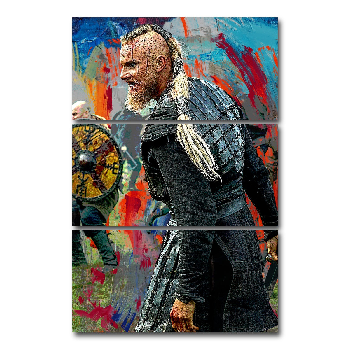 AUTO-MOCKUP WHITE | Bjorn Ironside | 3 Piece | Gallery Wrap Canvas | group=12x24_stacked