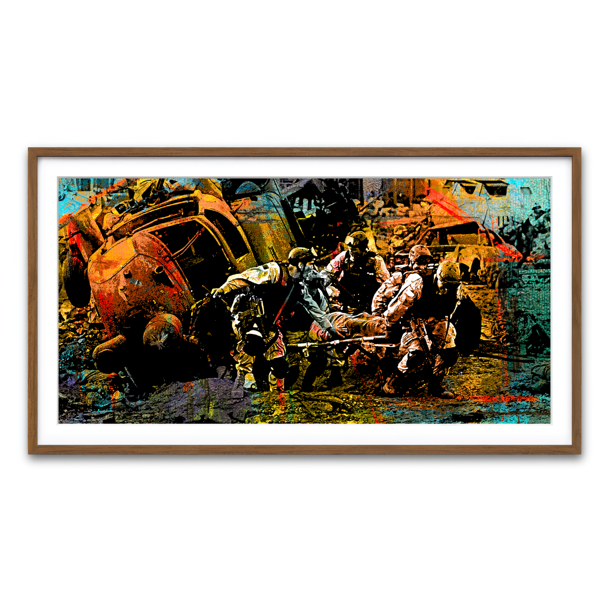 Framed Print 2x1 Walnut