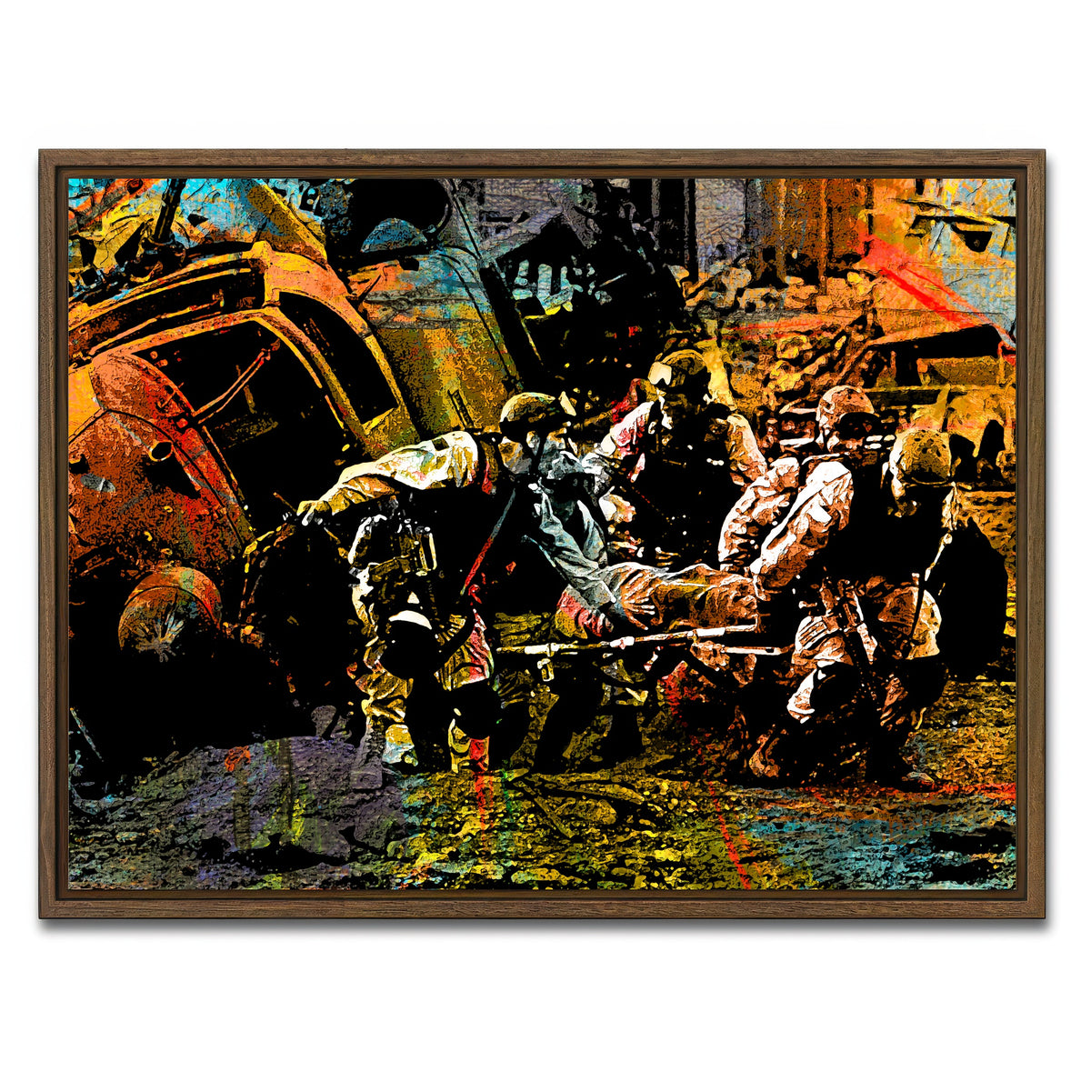 AUTO-MOCKUP WHITE | Black Hawk Down | 1 Piece | Walnut Framed Canvas | group=4x3