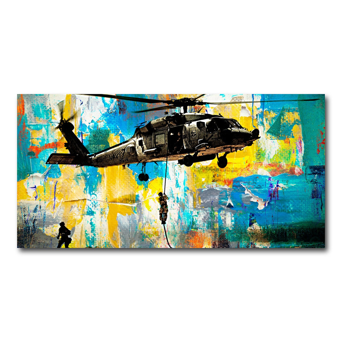 AUTO-MOCKUP WHITE | Black Hawk | 1 Piece | Gallery Wrap Canvas | group=2x1