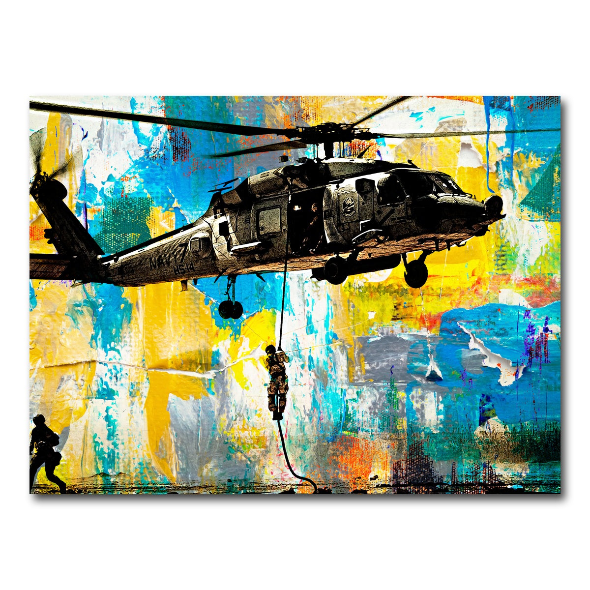 AUTO-MOCKUP WHITE | Black Hawk | 1 Piece | Gallery Wrap Canvas | group=4x3