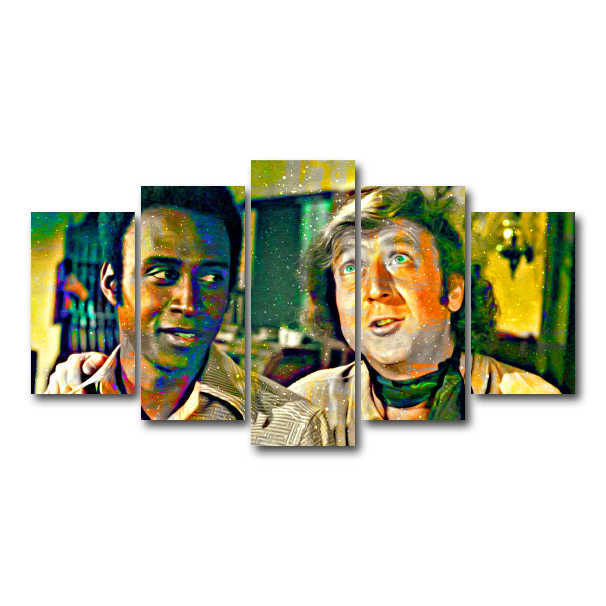 AUTO-MOCKUP WHITE | Blazing Saddles Bart & Jim | 5 Piece | Gallery Wrap Canvas | group=5_normal