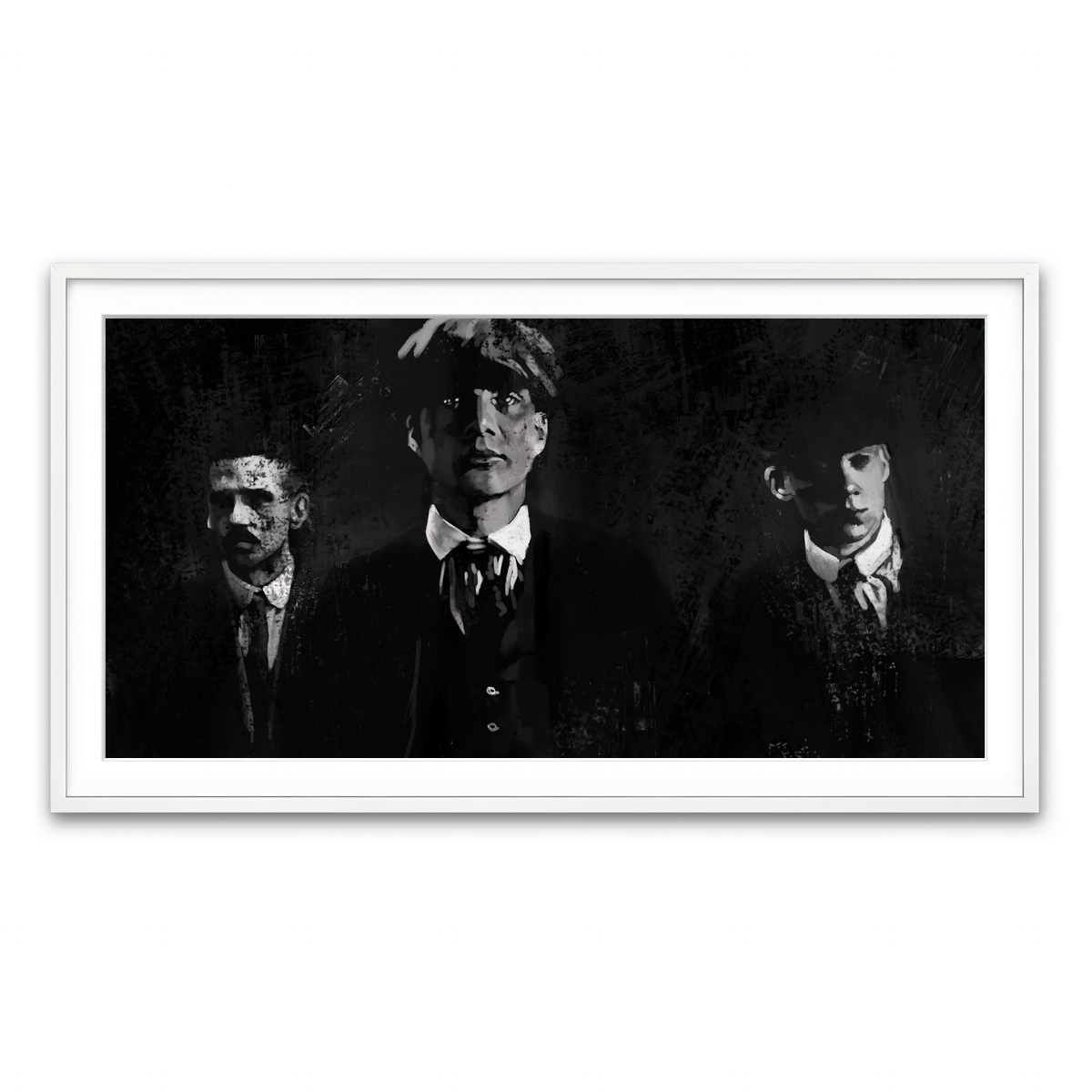 Framed Print 2x1 White