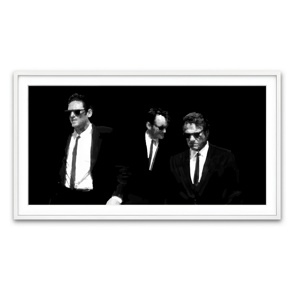 Framed Print 2x1 White