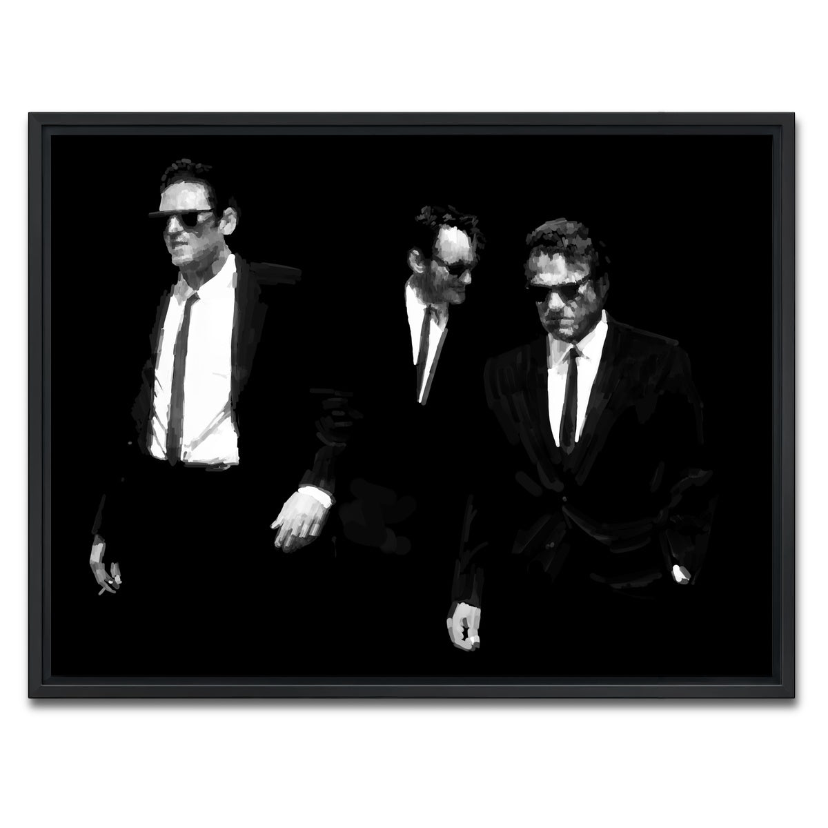 AUTO-MOCKUP WHITE | Blonde Brown White | 1 Piece | Black Framed Canvas | group=4x3