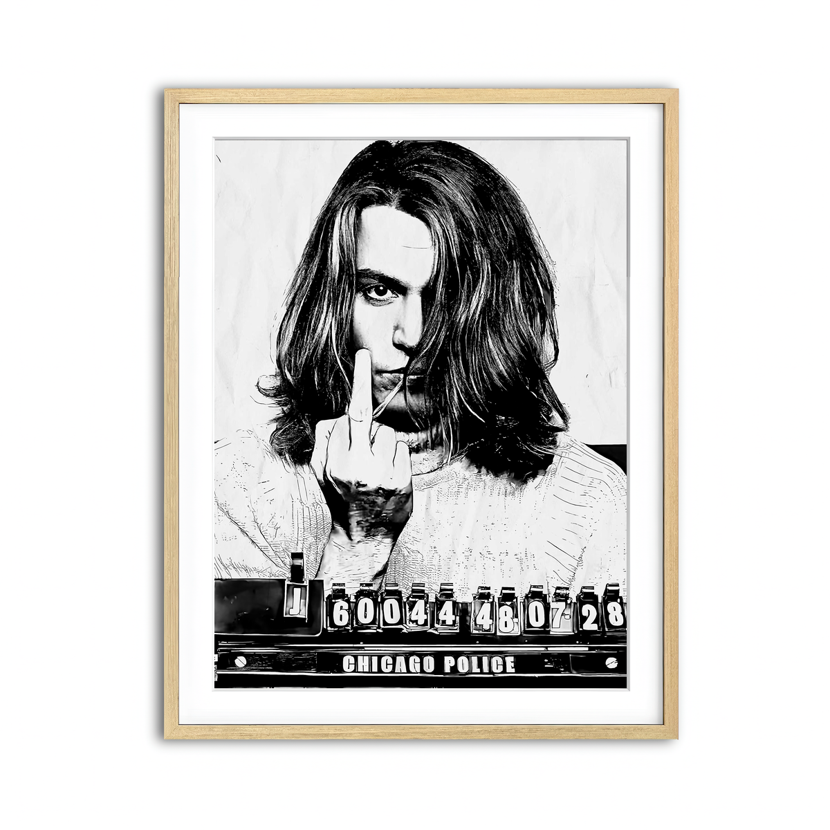 AUTO-MOCKUP WHITE | Blow Mugshot in Ink | 1 Piece | Natural Framed Print | group=3x4
