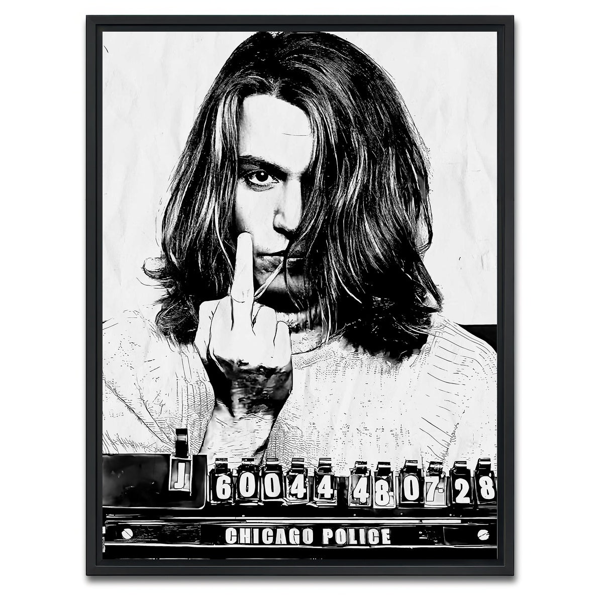 AUTO-MOCKUP WHITE | Blow Mugshot in Ink | 1 Piece | Black Framed Canvas | group=3x4