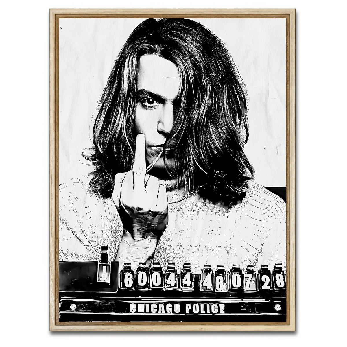 AUTO-MOCKUP WHITE | Blow Mugshot in Ink | 1 Piece | Natural Framed Canvas | group=3x4