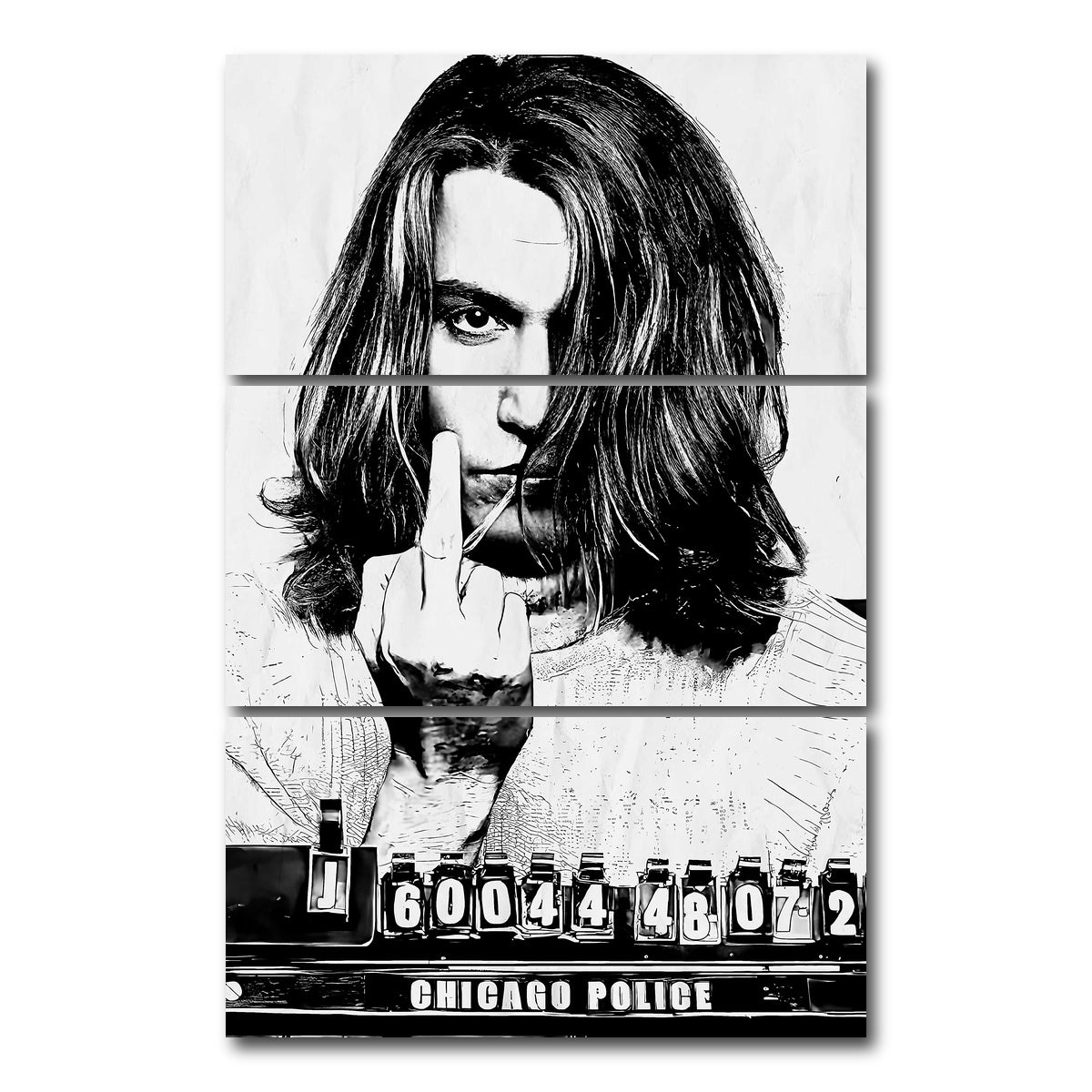 AUTO-MOCKUP WHITE | Blow Mugshot in Ink | 3 Piece | Gallery Wrap Canvas | group=12x24_stacked