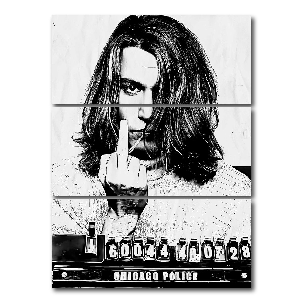 AUTO-MOCKUP WHITE | Blow Mugshot in Ink | 3 Piece | Gallery Wrap Canvas | group=8x18_stacked