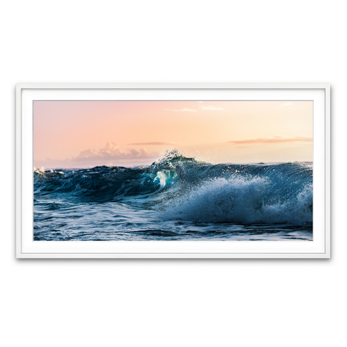Framed Print 2x1 White