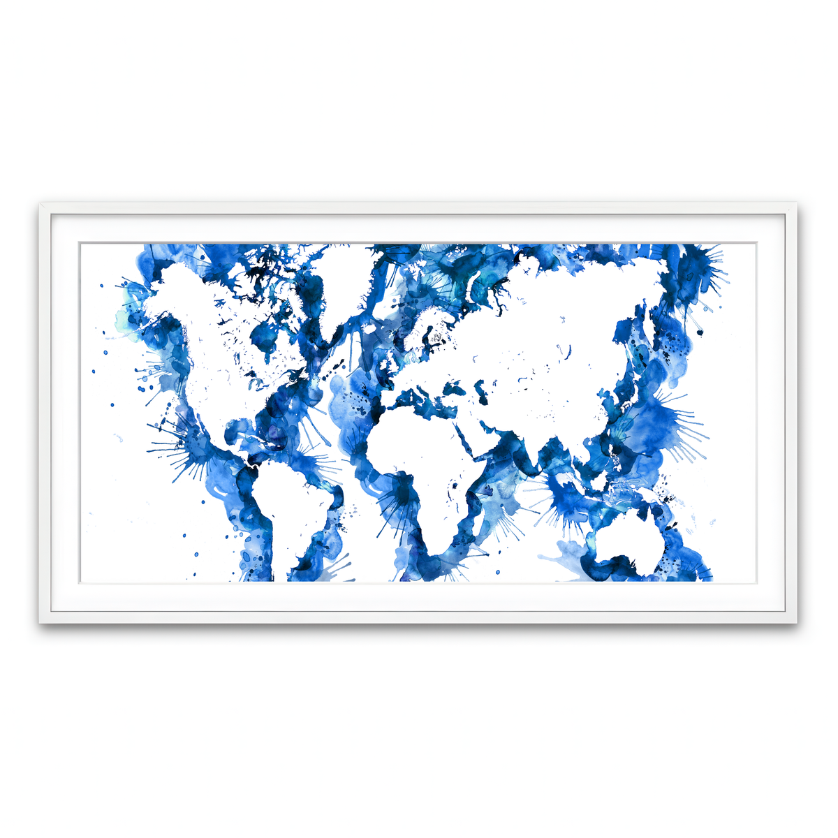 Framed Print 2x1 White