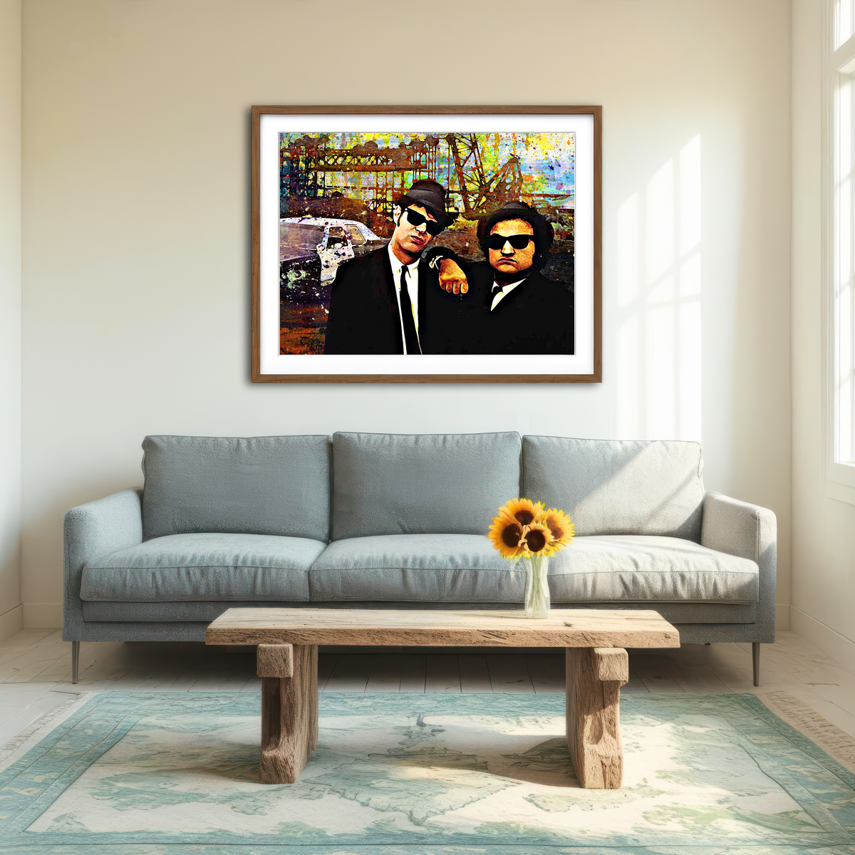 AUTO-MOCKUP ROOM | Blues Brothers Wall Art